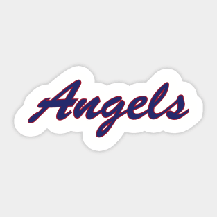 Angels Script – blue Sticker